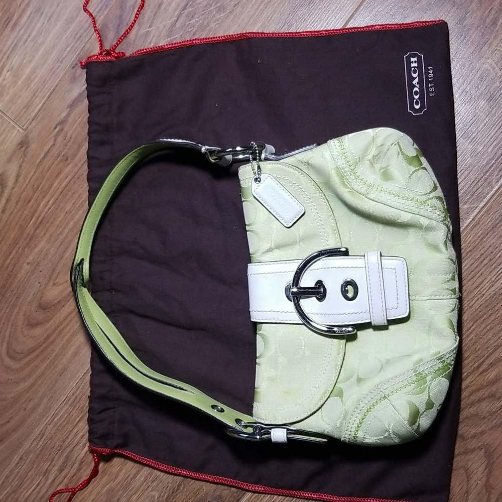 Coach Green Soho Signature Flap Purse M0673-10602